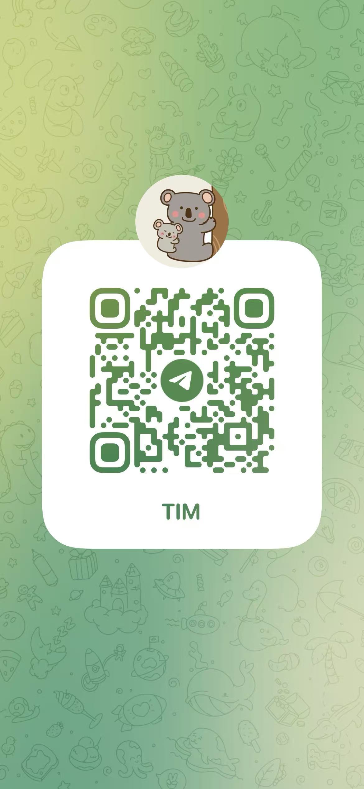 Telegram contact QR code